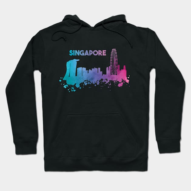 Singapore Skyline Hoodie by LR_Collections